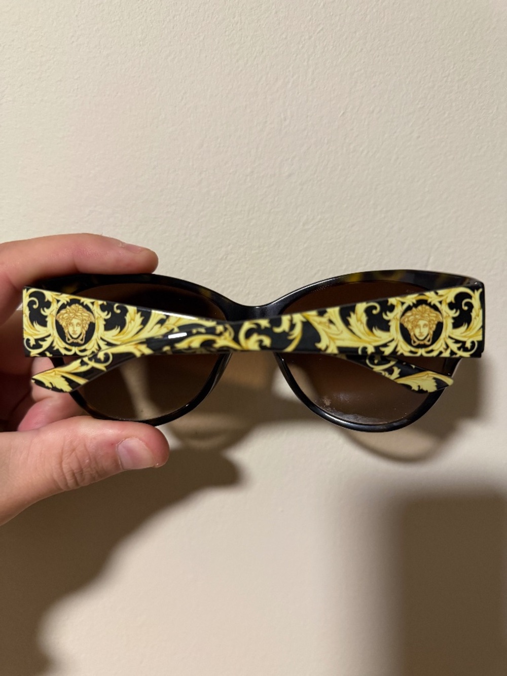 Vintage Versace Sunglasses Havana x Gold Barroco
